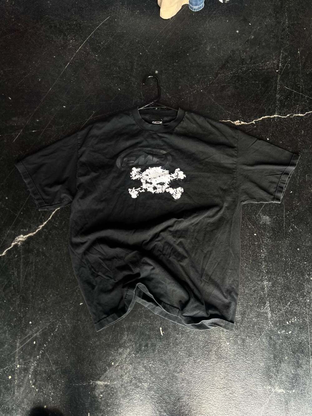Vintage FMF Racing Skull and Crossbones Graphic T-Shirt Size XL